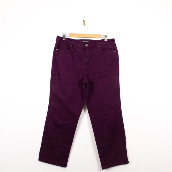 George Women's Straight Leg Jeans - Deep Purple - Picture 1 of 7